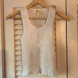 Racer back white top